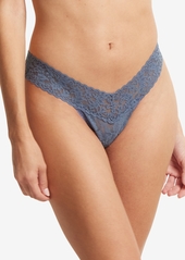 Hanky Panky Signature Lace Women's Low Rise Thong, 4911 - Cool Water Blue
