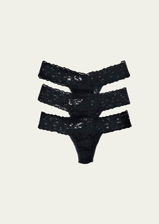 Hanky Panky Three-Pack Low-Rise Signature Lace Thong