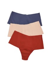 hanky panky Women's Breathe Hi Rise Thong 3 Pack  Red L