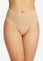 Hanky Panky BreatheSoft Hi-Rise Thong Underwear - Taupe (Nude )