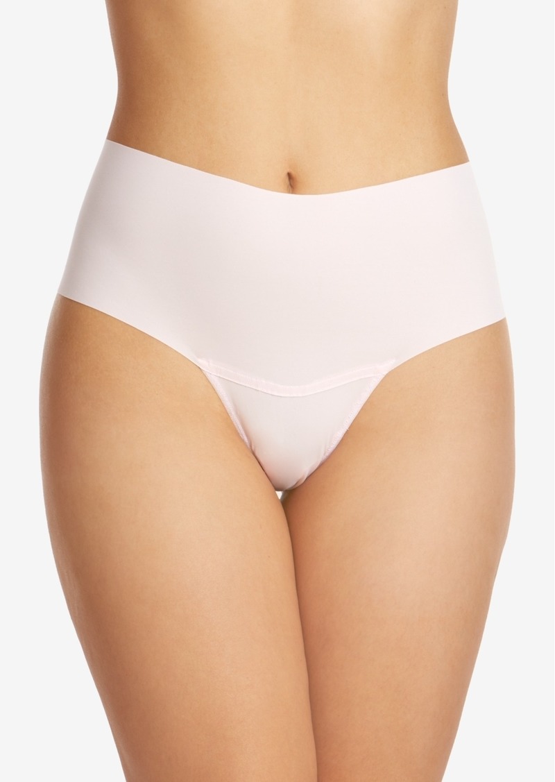 Hanky Panky BreatheSoft Hi-Rise Thong Underwear - Bliss Pink