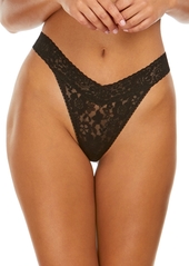 Hanky Panky Women's Daily Lace Original Rise Thong 771101 - Stormcloud