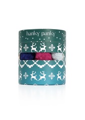 Hanky Panky Women's Holiday 3 Pack Signature Lace Boyshort Underwear - Midnight Blue/Wild Rose/Pearl Grey