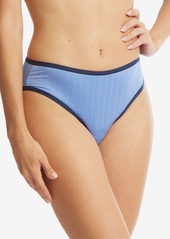 Hanky Panky Women's Move Calm Rouched Back Brief Underwear 2P2184 - Blackberry Crumble, Waterfall Blue