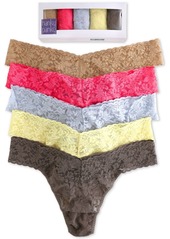 Hanky Panky Signature Lace Original Thong 5Pack - Strawberry/Sun Kissed