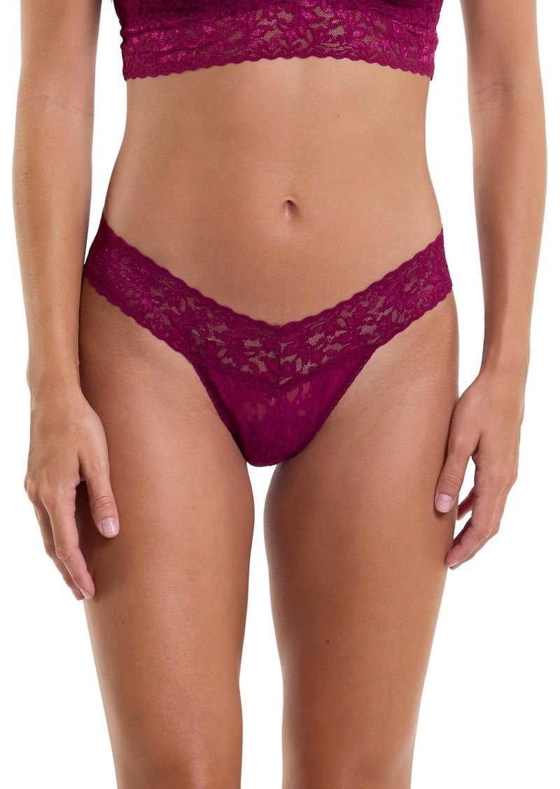 Hanky Panky Women's Signature Lace Low Rise Thong - Sugar Plum Red