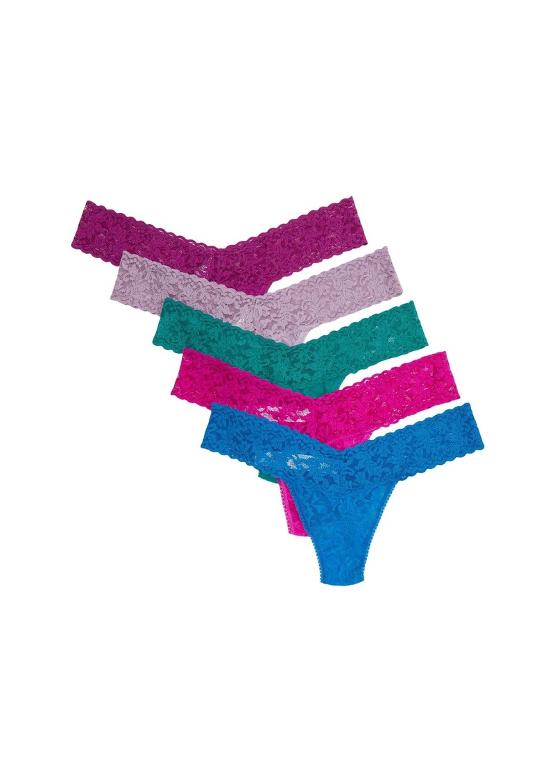 Hanky Panky Women's Signature Lace Low Rise Thong 5 Pack