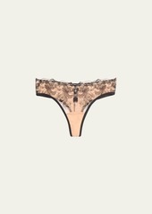 Hanky Panky x Prabal Gurung x Prabal Gurung Floral-Embroidered Mesh Thong