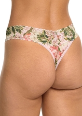 Hanky Panky Printed Signature Lace Original Rise Thong Underwear - Outline Neutral