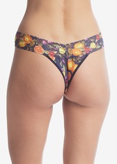Hanky Panky Printed Signature Lace Original Rise Thong Underwear - Wild About Blue Animal Print