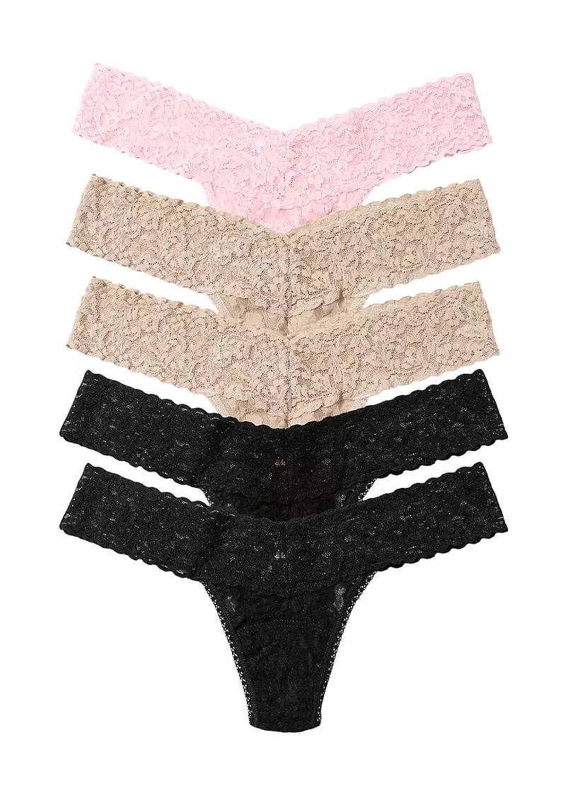 Hanky Panky Signature Lace 5-Pack Low-Rise Thong Set