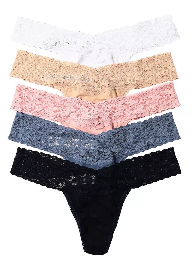 Hanky Panky Signature Lace 5-Pack Low-Rise Thong Set