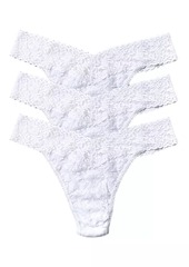 Hanky Panky Three-Pack Signature Lace Original Rise Thongs