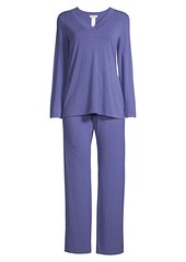 Hanro Champagne Long-Sleeve Pajama Set