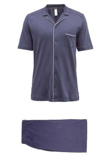 Hanro - Night & Day Cotton-jersey Pyjamas - Mens - Navy