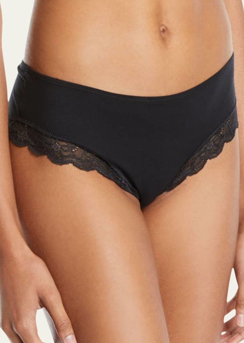 Hanro Cotton Lace High Leg Brief