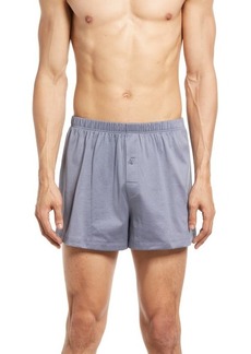 Hanro Cotton Sporty Knit Boxers in 2681 - Deep Onyx at Nordstrom