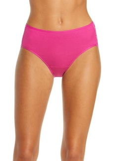 Hanro Luxury Moments Lace Back Briefs in 1370 - Very Berry at Nordstrom