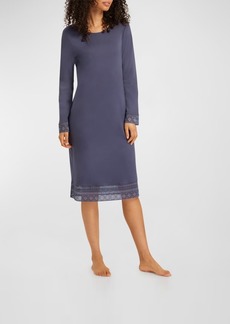 Hanro Jona Lace-Trim Cotton Nightgown
