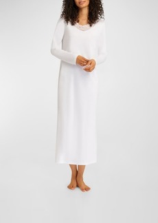 Hanro Naila Lace-Trim Cotton Nightgown