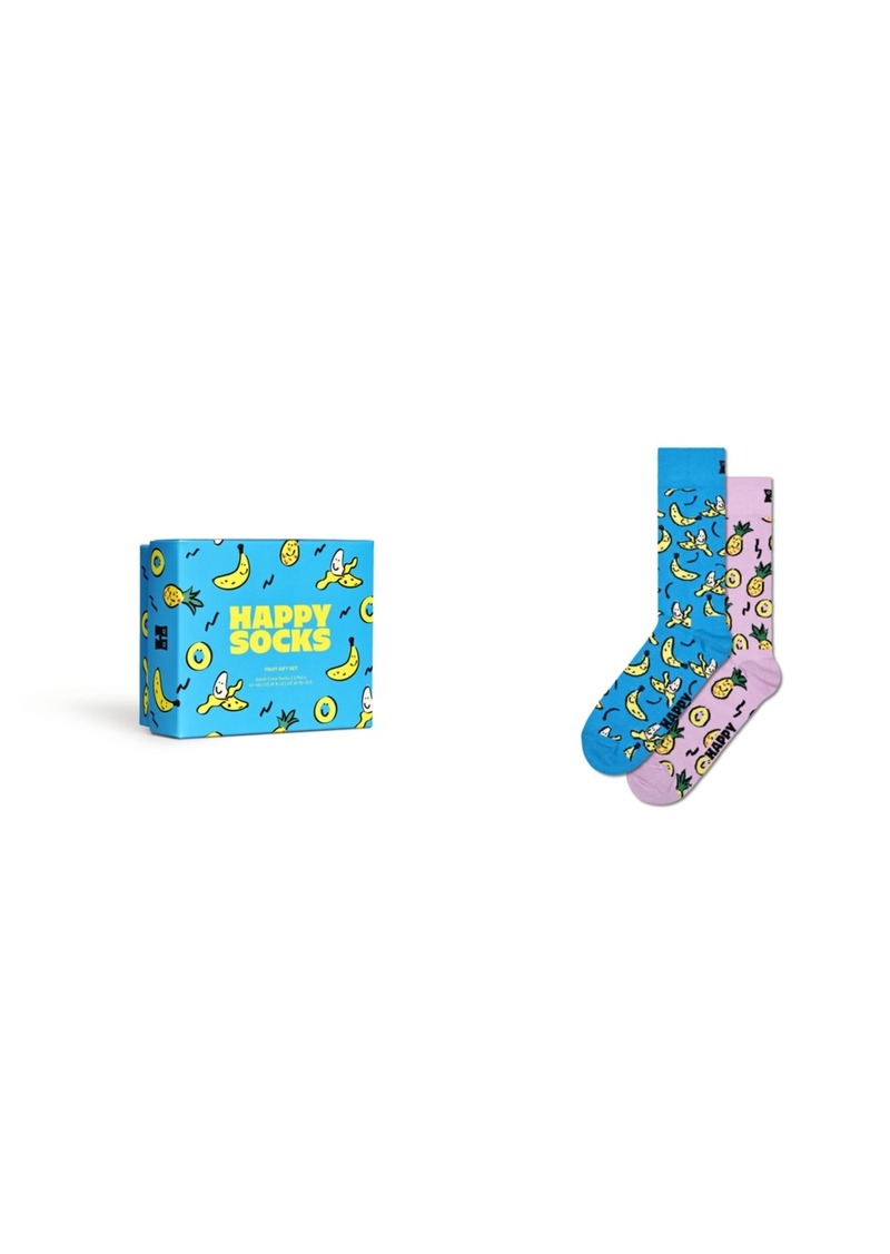 Happy Socks 2-Pack Fruits Socks Gift Set - Turquoise