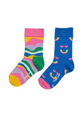 Happy Socks 2-Pack Happy Rainbow Socks (Toddler)