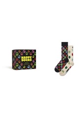 Happy Socks 2-Pack Peace Socks Gift Set - Black