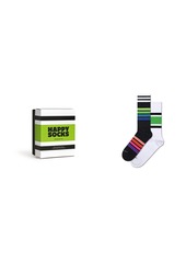 Happy Socks 2-Pack Stripe Sneaker Socks Gift Set - Black