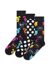 Happy Socks 3-Pack Classic Dog Socks - Navy