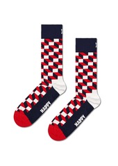 Happy Socks 3-Pack Classic Filled Optic Socks - Navy