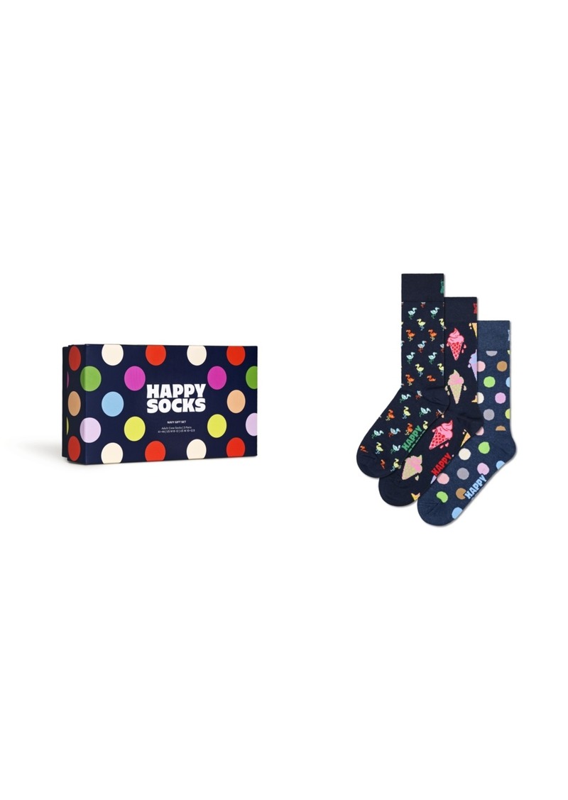 Happy Socks 3-Pack Socks Gift Set - Navy