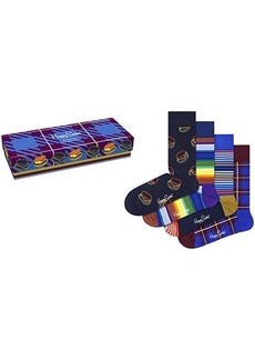 Happy Socks 4-Pack Navy Socks Gift Set