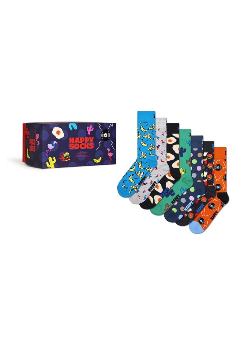 Happy Socks 7-Pack Seven Days Socks Gift Set - Turquoise