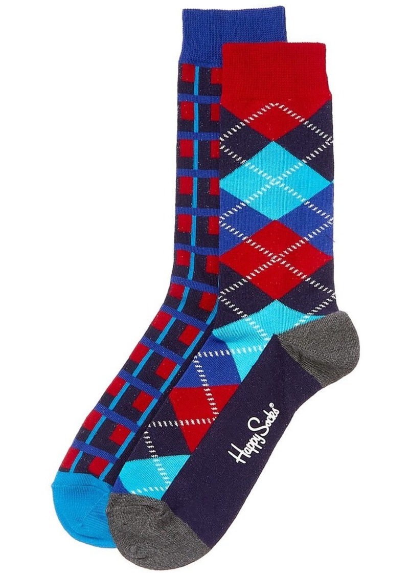 Happy Socks 2-Pack Argyle Sock