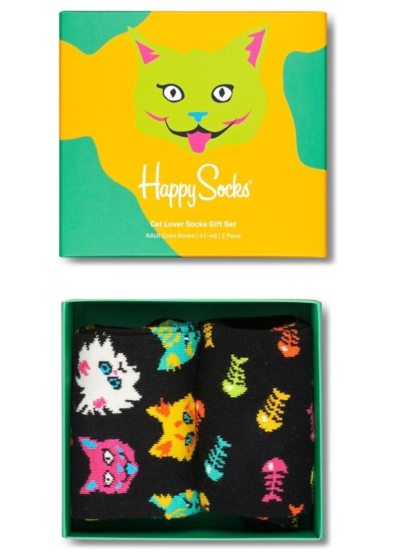 Happy Socks 2-Pack Cat Lover Gift Set