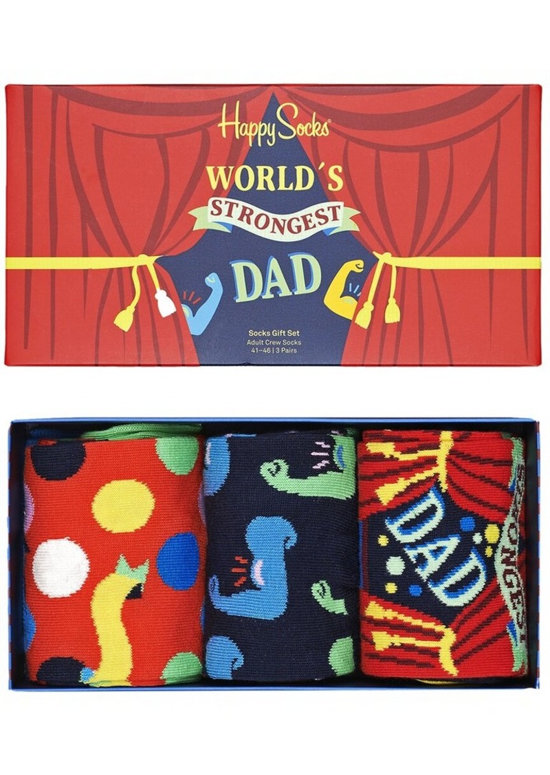 Happy Socks 3-Pack Fathers Day Socks Gift Set