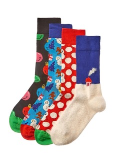 Happy Socks 4pk Holiday Time Socks Gift Set