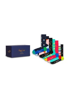 Happy Socks 7 Days Cotton Blend Socks Gift Box, Pack of 7