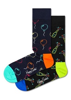 Happy Socks Assorted 2-Pack You Did It Crew Socks Gift Set in Dark Blue at Nordstrom