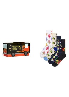 Happy Socks Assorted 3-Pack Food Truck Crew Socks Gift Box