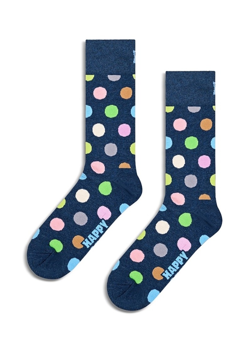 Happy Socks Big Dot Crew Socks, Pack of 3