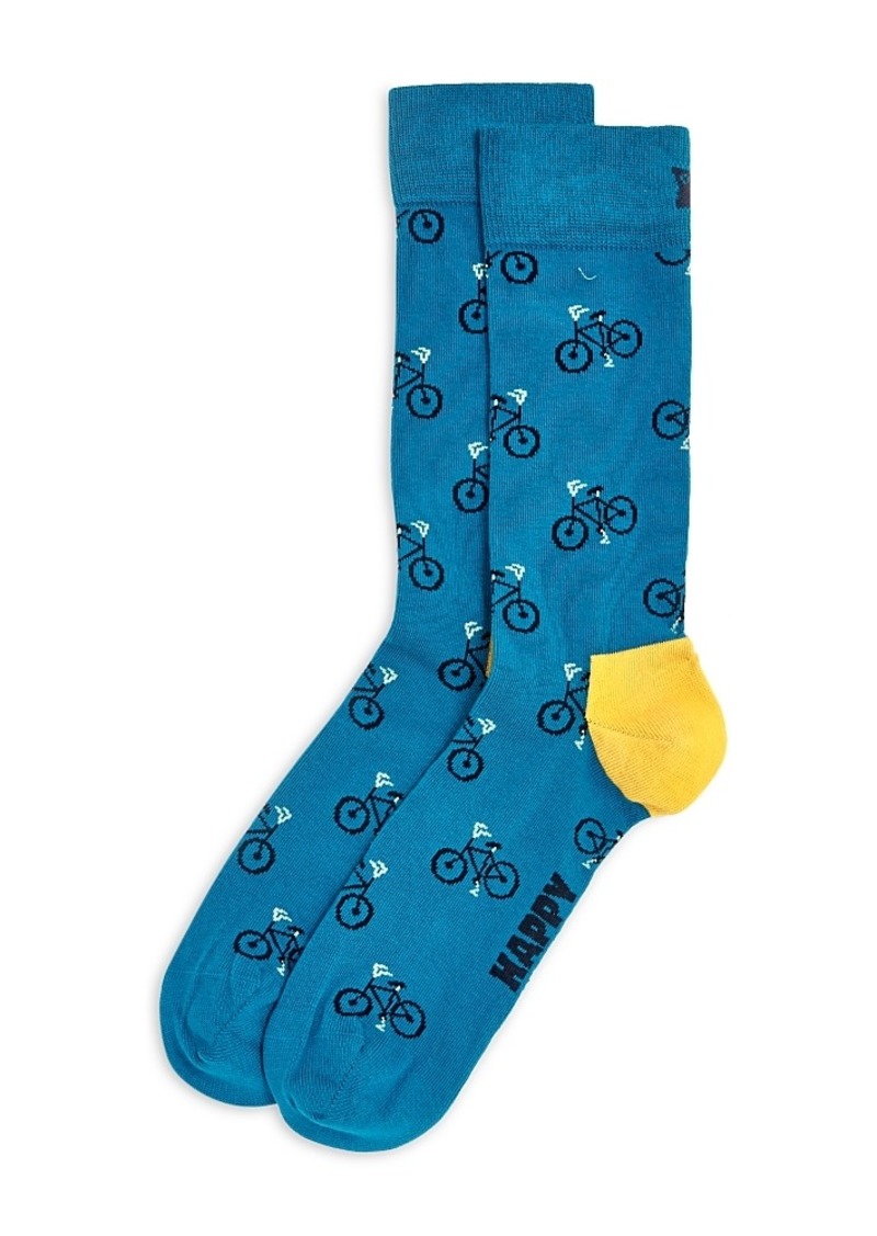 Happy Socks Bike Print Crew Socks