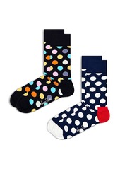 Happy Socks Classic Big Dot Crew Socks, Pack of 2