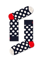 Happy Socks Classic Big Dot Socks, Pack of 2 - Black, Silver