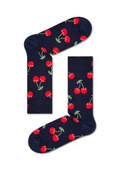 Happy Socks Classic Cherry Socks, Pack of 2 - Dark Blue