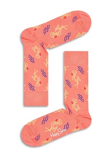Happy Socks Cotton Blend Flamingo Socks