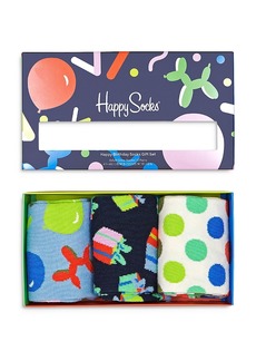 Happy Socks Happy Birthday Socks Gift Box, Set of 3