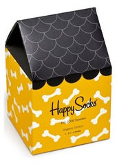 Happy Socks Kids' Assorted 4-Pack Cats & Dogs Crew Socks in Black Multi at Nordstrom Rack