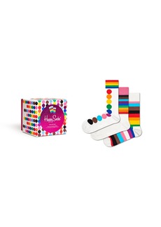 Happy Socks 3-Pack Pride Socks Gift Set - White, Multi