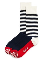 Happy Socks Men's Half Stripe Dress Socks